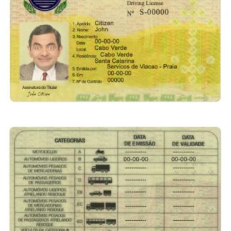 Cabo Verde Driving License download template file