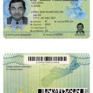 Canada Nova Scotia Driving License download template file