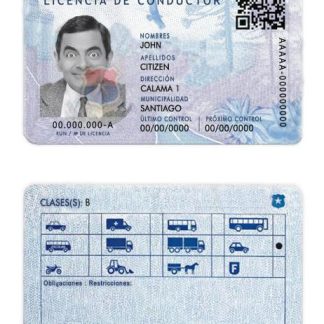 Chile Driving License download template file