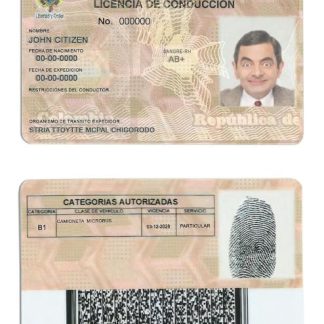 Colombia Driving License v1 download template file