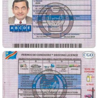 CONGO Driving License v2 download template file