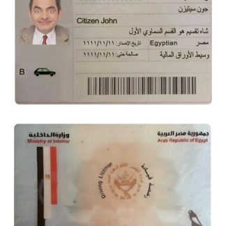 Egypt Driving License download template file
