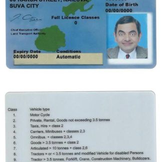 Fiji Driving License download template file