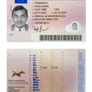 Finland Driving License 2022 download template file