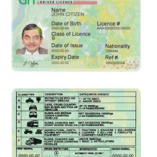 Ghana Driving License download template file