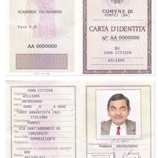 Italy Identity Card (La Carta D'Identita' Italiana) Download Template File