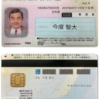 Japanese ID Card Download Template File