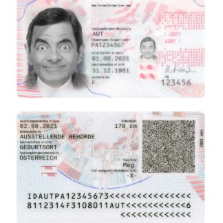 Austria ID Card 2021 Present Download Template File