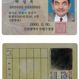 Korea ID Card v1 Download Template File