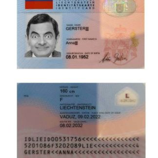 Liechtenstein ID Card Download Template File
