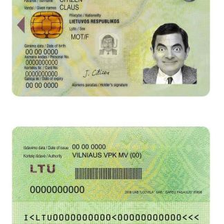Lithuania ID Card Download Template File