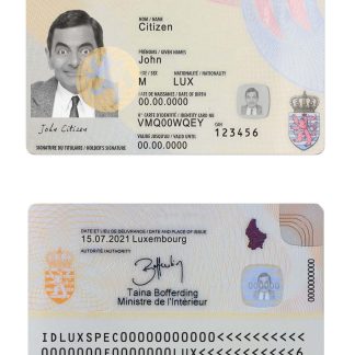 Luxembourg ID Card Download Template File