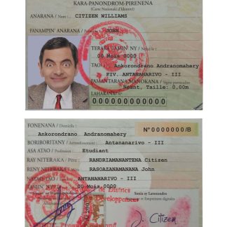 Madagascar ID Card Download Template File