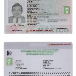 Mexico consular ID Card Download Template File