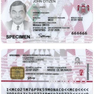 MONACO ID Card Download Template File