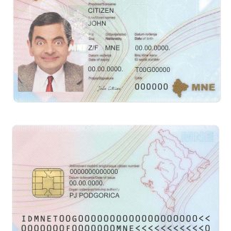 Montenegro ID Card Download Template File