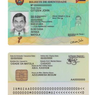 Mozambique ID Card v2 Download Template File