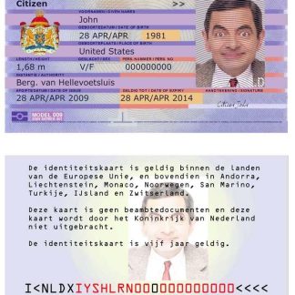 Netherland ID Card v2 Download Template File