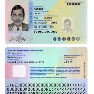 Netherlands ID Card v1 Download Template File