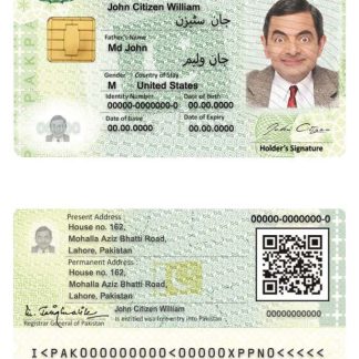Pakistan ID Card Download Template File