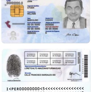 Peru Identity Card v1 Download Template File