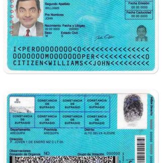 Peru Identity Card v2 Download Template File