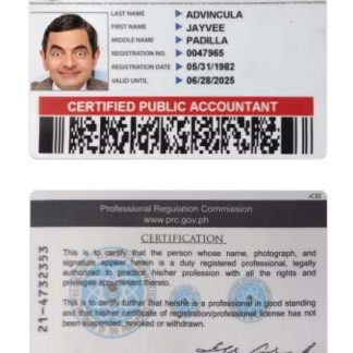 Philippines Professional ID Card Download Template File