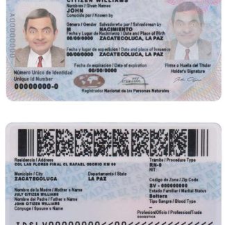 Salvador ID Card Download Template File