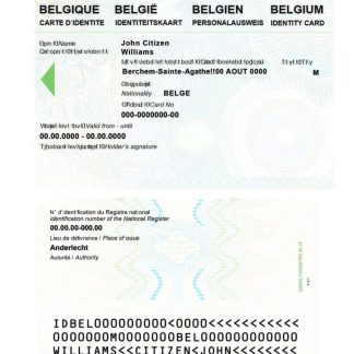 Belgium Identity Card Download Template File