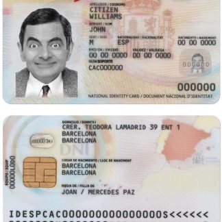 Spain ID Card 2021 Download Template File