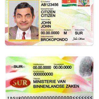 Suriname ID Card Download Template File