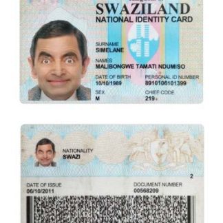 Swaziland National ID Card Download Template File