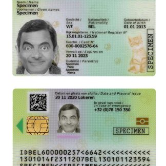 Belgium Kids ID Card (4) Download Template File