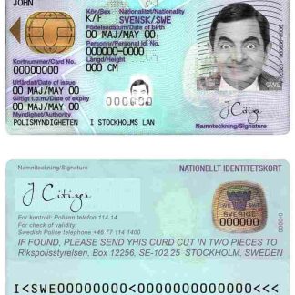 Sweden ID Card 2024 Download Template File