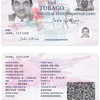 Trinidad and Tobaco ID Card Download Template File