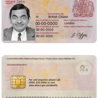 United Kingdom ID Card Download Template File