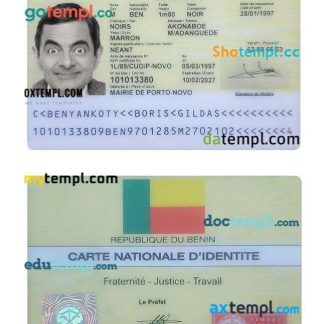 Benin ID Card Download Template File
