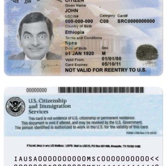 United States Employment Authorization Card v2 Download Template File