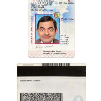 USA Alabama under 21 ID Card Download Template File