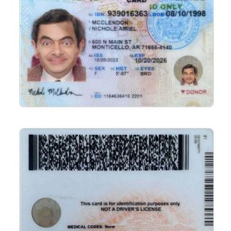 USA Arkansas ID Card Download Template File