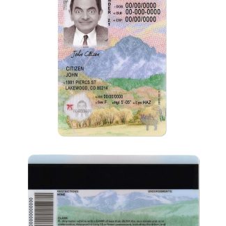 USA Colorado ID Card under 21 Download Template File