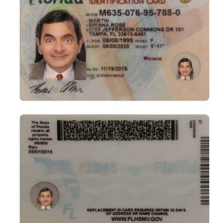 USA Florida ID Card Download Template File