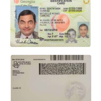 USA Georgia ID Card 2018 Download Template File