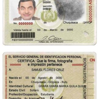 Bolivia ID Card v1 Download Template File