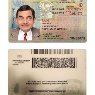 USA Massachusetts ID Card Download Template File