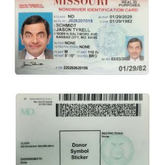 USA Missouri ID Card Download Template File