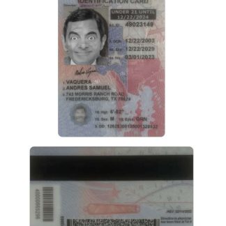 USA Texas under 21 ID Card Download Template File