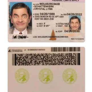 USA Washington ID Card 2022 Download Template File