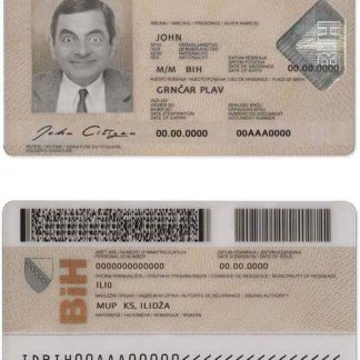 Bosnia and Herzegovina ID Card v1 Download Template File