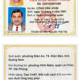 Vietnam Identity Card v3 Download Template File